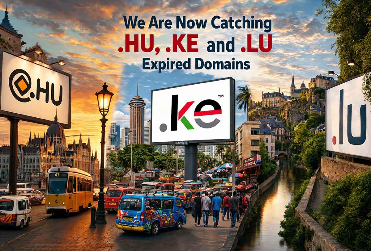 We Are Now Catching .HU, .KE and .LU Expired Domains